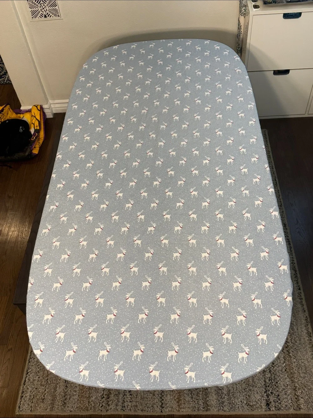Wondershop Light Blue Reindeer Print 3-Piece Flannel Sheet Set